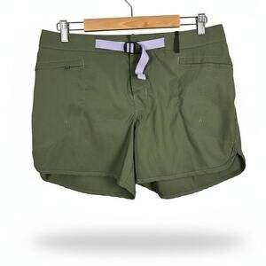Helly Hansen Womens L Gorpcore Outdoor Hiking Athleisure Belted UPF 50+ Shorts